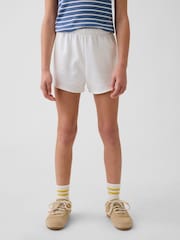 Gap White Vintage Soft French Terry Relaxed Dolphin Shorts (4-13yrs) - Image 1 of 5