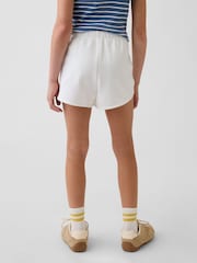 Gap White Vintage Soft French Terry Relaxed Dolphin Shorts (4-13yrs) - Image 2 of 5