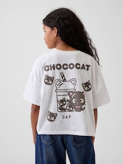 Gap Grey Hello Kitty Oversized Graphic Short Sleeve T-Shirt (4-13yrs) - Image 2 of 5