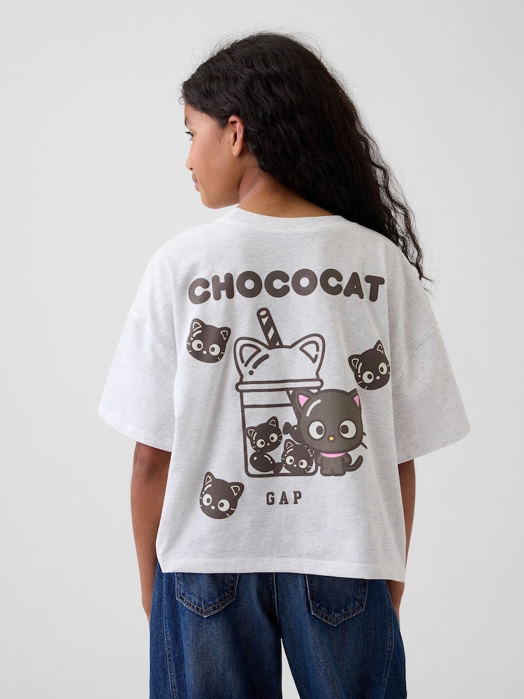 Gap Grey Hello Kitty Oversized Graphic Short Sleeve T-Shirt (4-13yrs) - Image 2 of 5