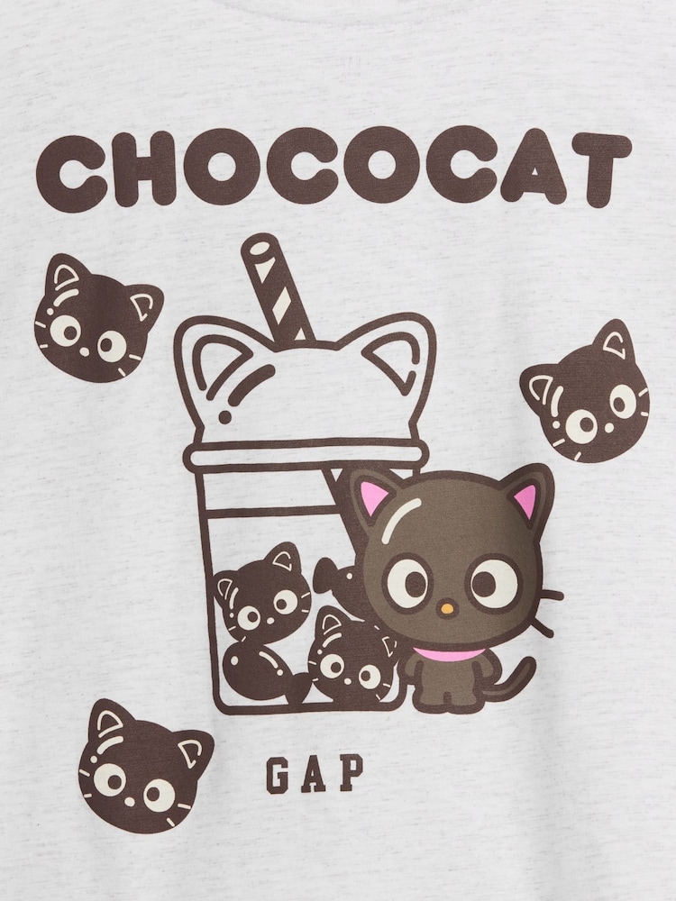 Gap Grey Hello Kitty Oversized Graphic Short Sleeve T-Shirt (4-13yrs) - Image 5 of 5