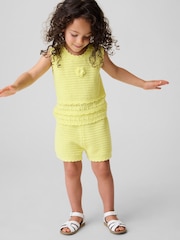 Gap Yellow Crochet Pull On Shorts (6mths-5yrs) - Image 1 of 4