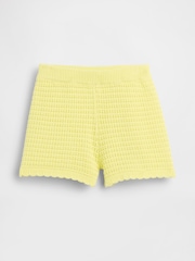 Gap Yellow Crochet Pull On Shorts (6mths-5yrs) - Image 2 of 4