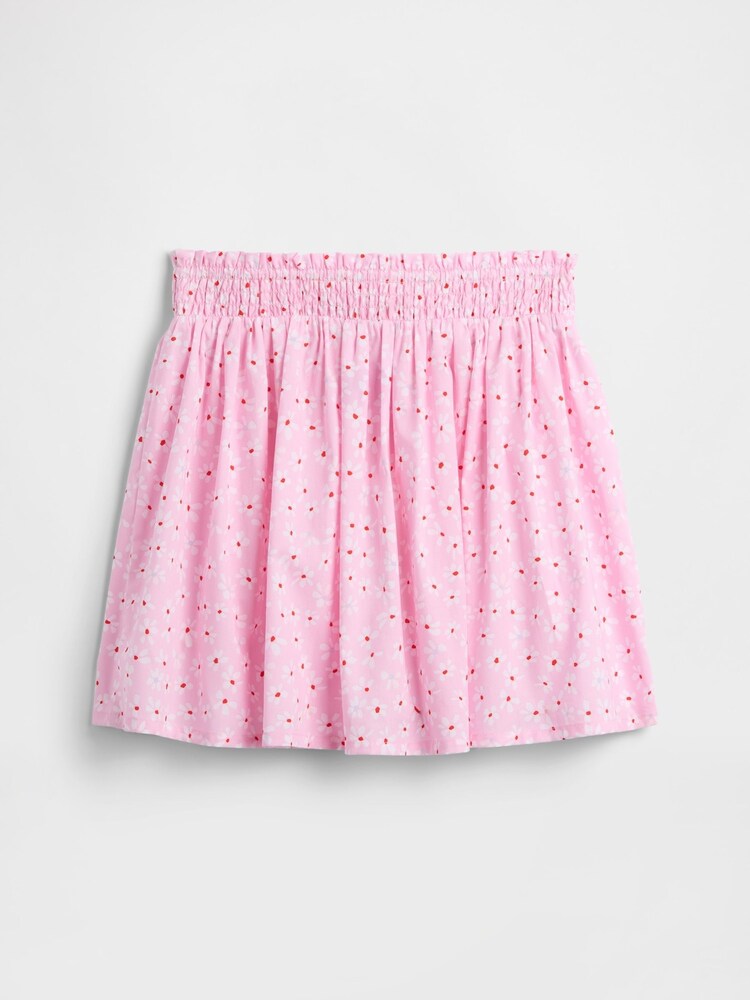 Gap Pink Floral Pull On Smocked Skirt (4-13yrs) - Image 1 of 3