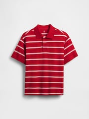 Gap Red Relaxed Pique Polo Shirt (4-13yrs) - Image 2 of 3