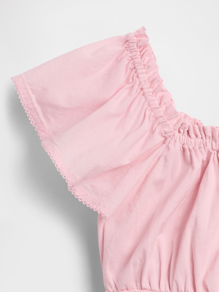 Gap Pink Flutter-Sleeve Button-Front Top (4-13yrs) - Image 5 of 5