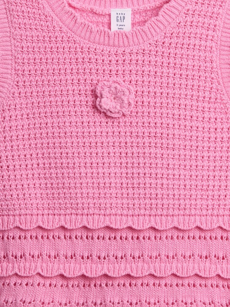 Gap Pink Crochet Vest (6mths-5yrs) - Image 3 of 3