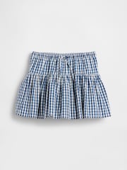 Gap Blue Gingham Denim Tiered Skort (4-13yrs) - Image 3 of 4