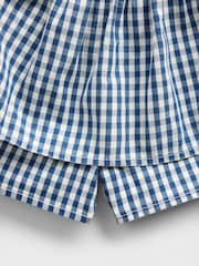 Gap Blue Gingham Denim Tiered Skort (4-13yrs) - Image 4 of 4