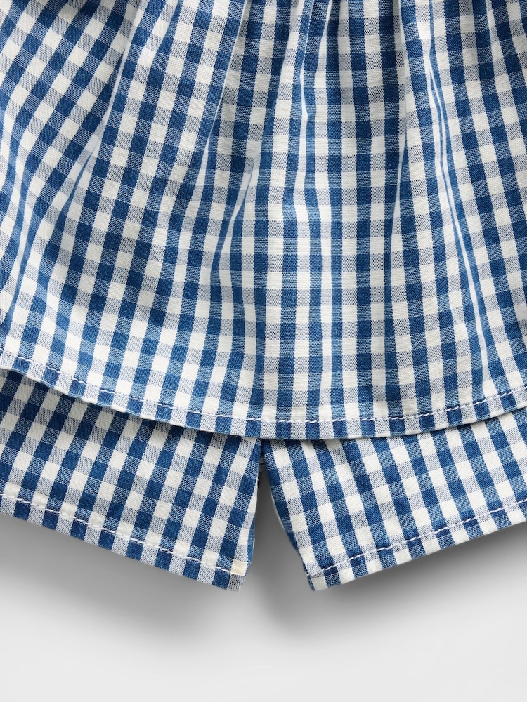 Gap Blue Gingham Denim Tiered Skort (4-13yrs) - Image 4 of 4