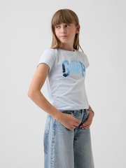 Gap Blue Short Sleeve Logo T-Shirt (4-13yrs) (4-13yrs) - Image 1 of 2