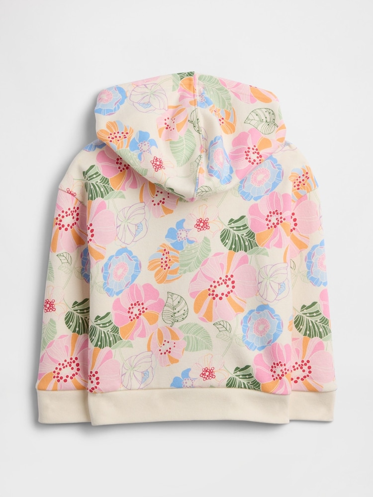 Marrone - Felpa con cappuccio e zip Gap Vintage Soft Logo (6mesi-5anni) - Immagine 2 di 3