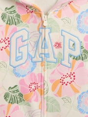 Marrone - Felpa con cappuccio e zip Gap Vintage Soft Logo (6mesi-5anni) - Immagine 3 di 3