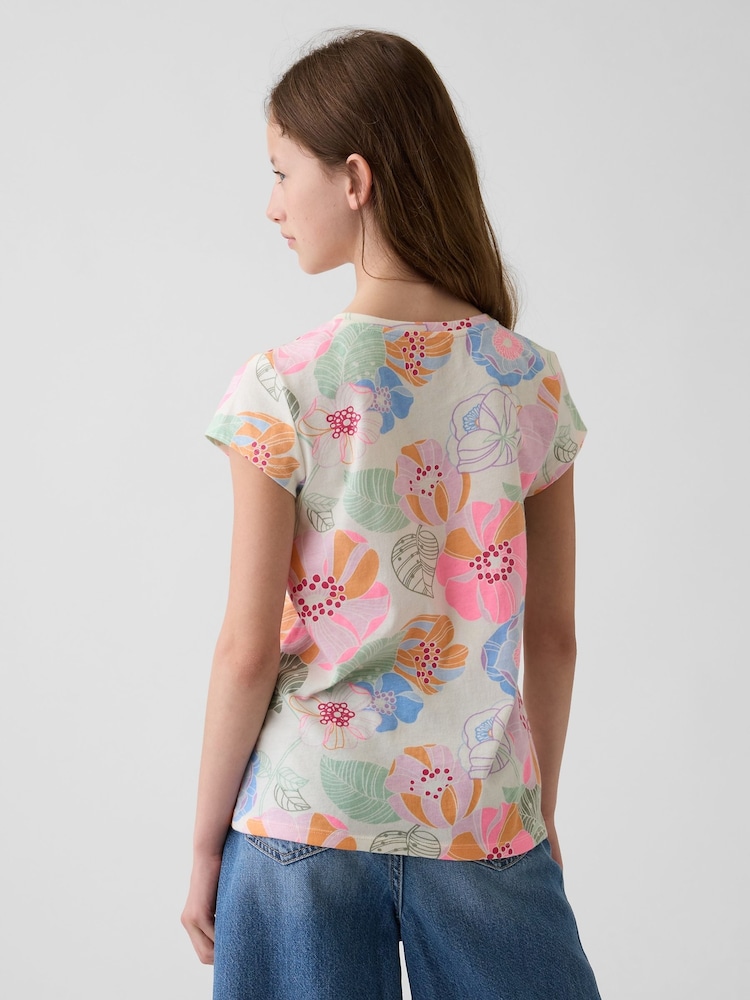 Gap Bright Floral Short Sleeve Logo T-Shirt (4-13yrs) (4-13yrs) - Image 2 of 4