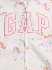 Gap White Logo Zip Hoodie (6mths-5yrs) (6mths-5yrs) - Image 3 of 3