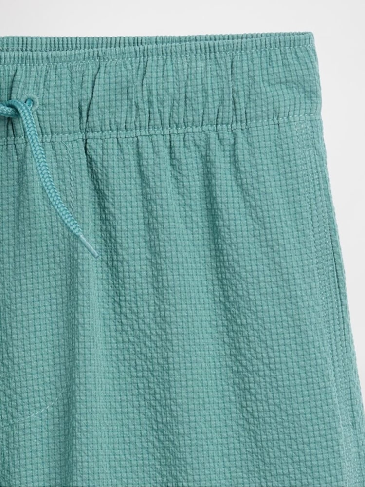Gap Green Seersucker Swim Trunks (4-13yrs) - Image 3 of 3 Gap Green Seersucker Swim Trunks (4-13yrs) - Image 3 of 3