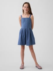 Gap Blue Lace-Trim Shorts Jumpsuit (4-13yrs) - Image 1 of 4