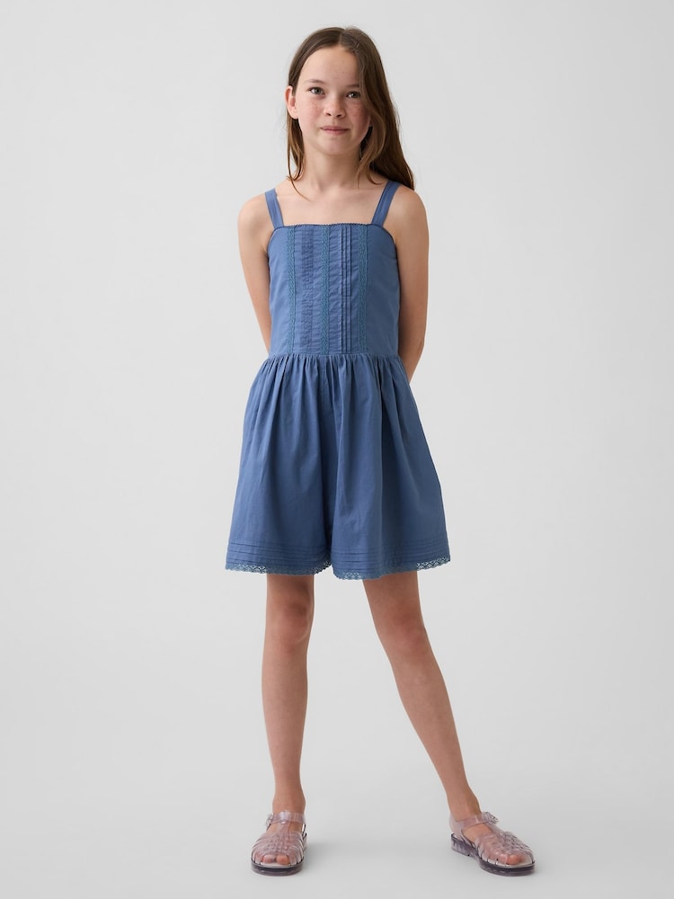 Gap Blue Lace-Trim Shorts Jumpsuit (4-13yrs) - Image 1 of 4