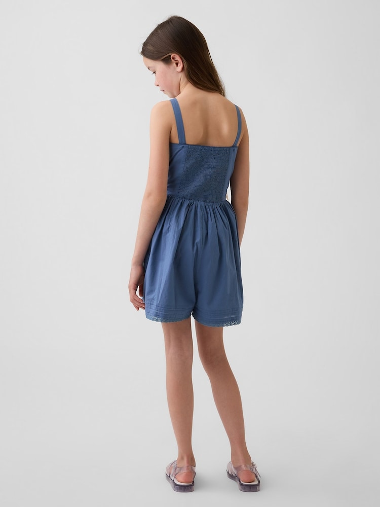 Gap Blue Lace-Trim Shorts Jumpsuit (4-13yrs) - Image 2 of 4