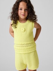 Gap Yellow Crochet Vest (6mths-5yrs) - Image 1 of 4