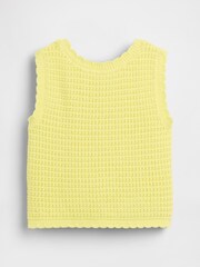 Gap Yellow Crochet Vest (6mths-5yrs) - Image 3 of 4