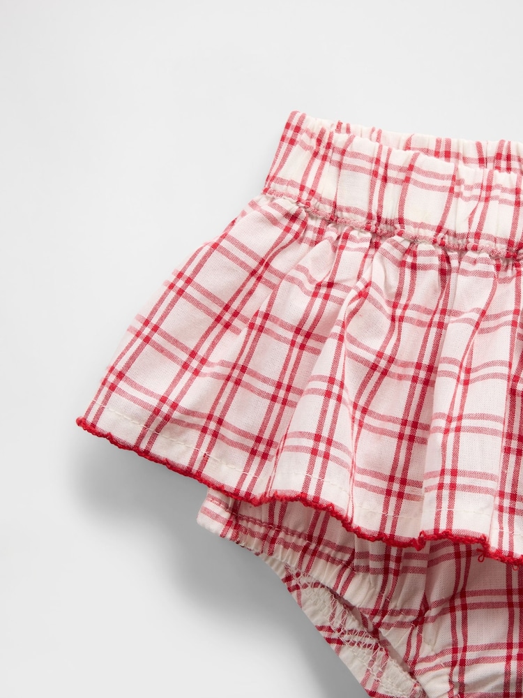 Gap Red/White Brannan Bear Vest and Check Skort Set (0-24mths) - Image 3 of 3