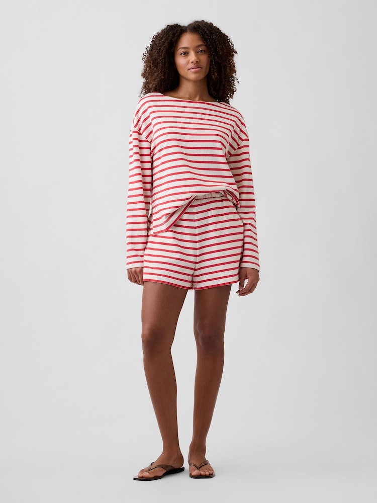 Gap Red Stripe Pull On Stripe Shorts - Image 2 of 5