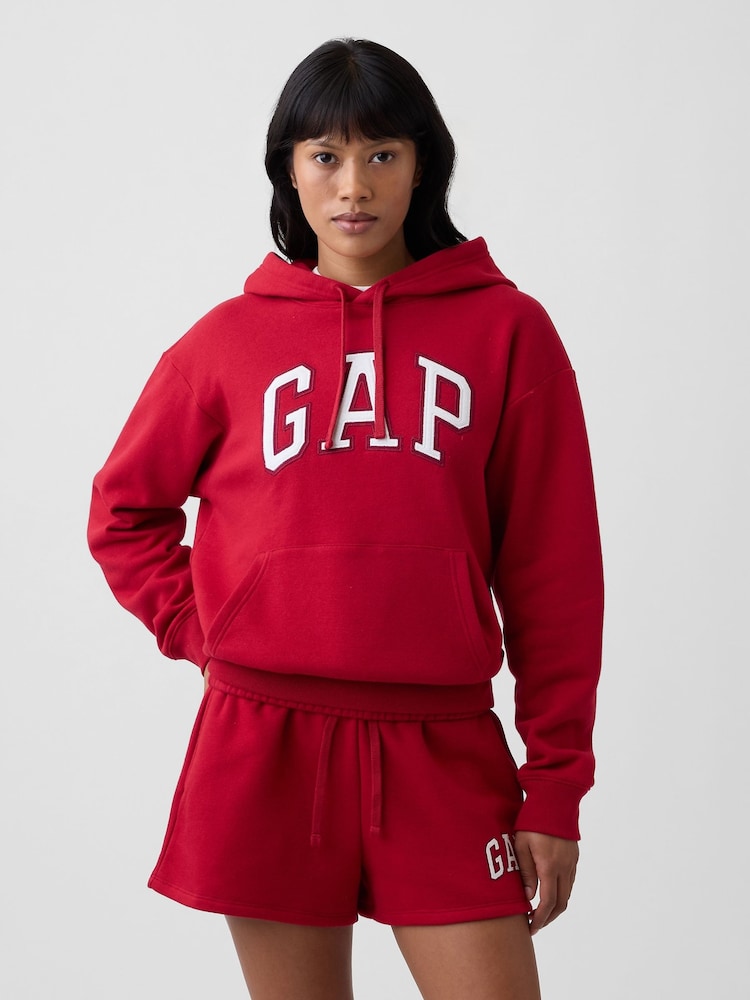 Gap Red Relaxed Gap Logo Hoodie - Image 1 of 5