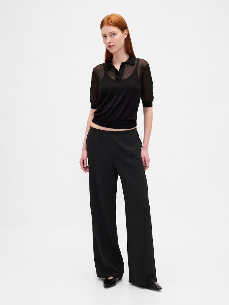 Negro - Gap Easy Wide-Leg Trousers - Imagen 6 de 6