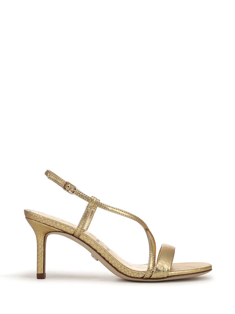 Sam Edelman Gold Ginny Strappy Heeled Sandals - Image 1 of 7 Sam Edelman Gold Ginny Strappy Heeled Sandals - Image 1 of 7