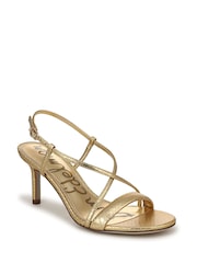 Sam Edelman Gold Ginny Strappy Heeled Sandals - Image 3 of 7