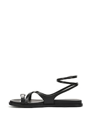 Sam Edelman Black Lottie Regular Fit Strappy Sandals - Image 2 of 7