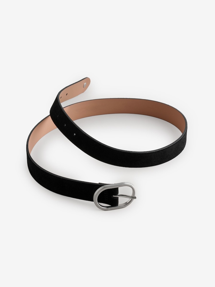 B by Ted Baker Suede Oval Buckle Belt - Image 2 of 3