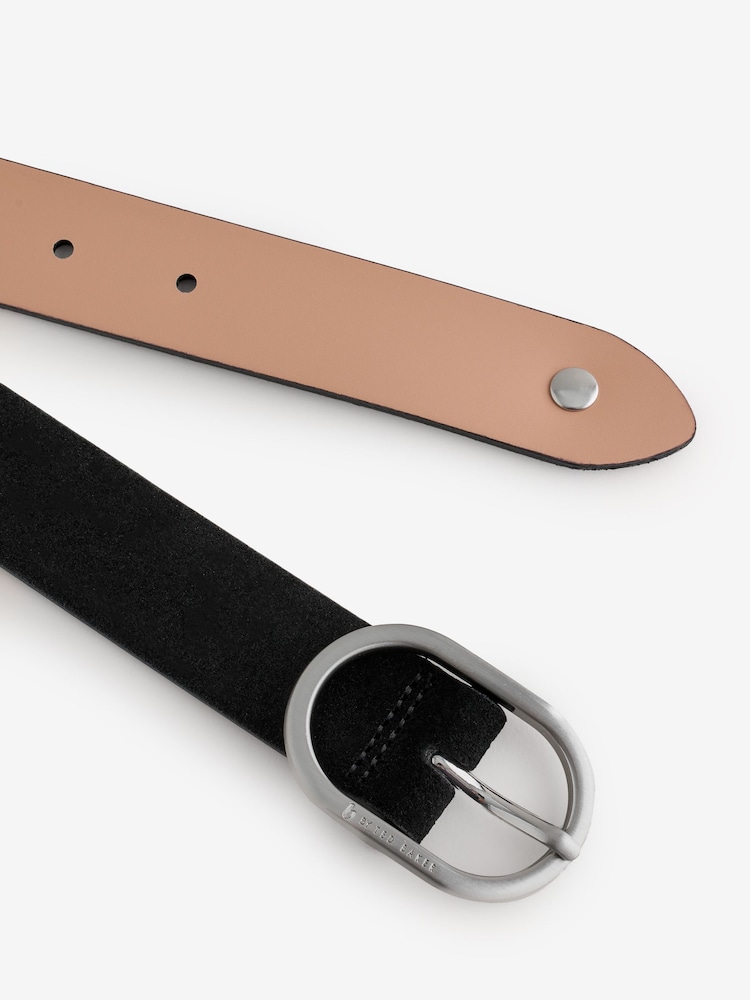 B by Ted Baker Suede Oval Buckle Belt - Image 3 of 3