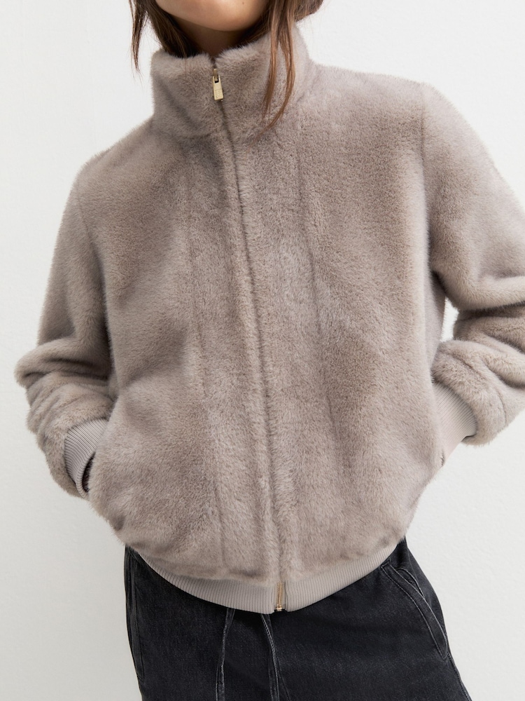 Emme by Marella Natural Patio Faux Fur Jacket - Image 1 of 4