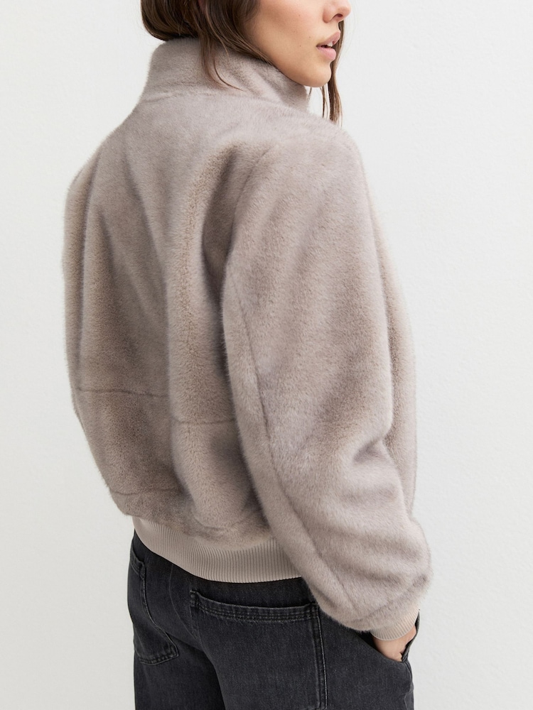 Emme by Marella Natural Patio Faux Fur Jacket - Image 2 of 4