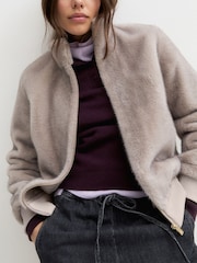 Emme by Marella Natural Patio Faux Fur Jacket - Image 3 of 4