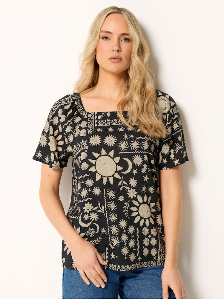 Long Tall Sally Black Square Neck Blouse - Image 1 of 5