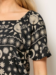Long Tall Sally Black Square Neck Blouse - Image 4 of 5