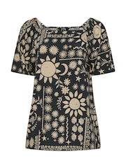 Long Tall Sally Black Square Neck Blouse - Image 5 of 5