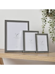Widdop Grey Metal Plated Grey Faux Shagreen Frame - Image 4 of 5