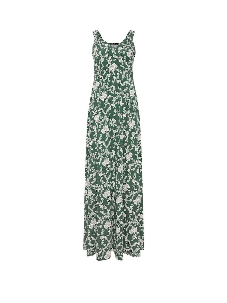 Long Tall Sally Green Floral Sleeveless Maxi Dress - Image 5 of 5