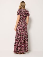 Long Tall Sally Brown Floral Wrap Maxi Dress - Image 2 of 6