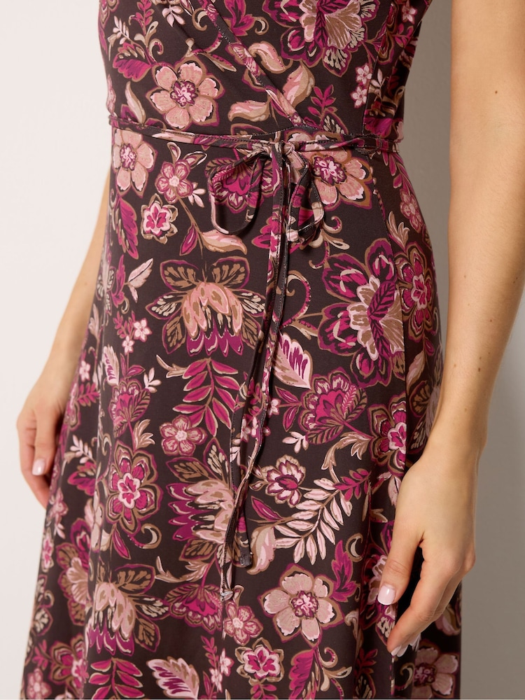 Buy Long Tall Sally Brown Floral Wrap Maxi Dress from Next New Zealand