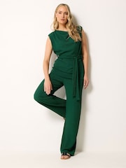 Long Tall Sally Green Sleeveless Textured Belted Top - Image 2 of 5