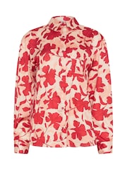 Long Tall Sally Pink Floral Satin Shirt - Image 5 of 5