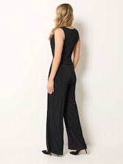 Long Tall Sally Black Cowl Neck ITY Sleeveless Jumpsuit - Image 3 of 5