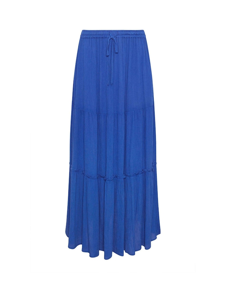 M&Co Blue Crinkle Maxi Skirt - Image 5 of 5