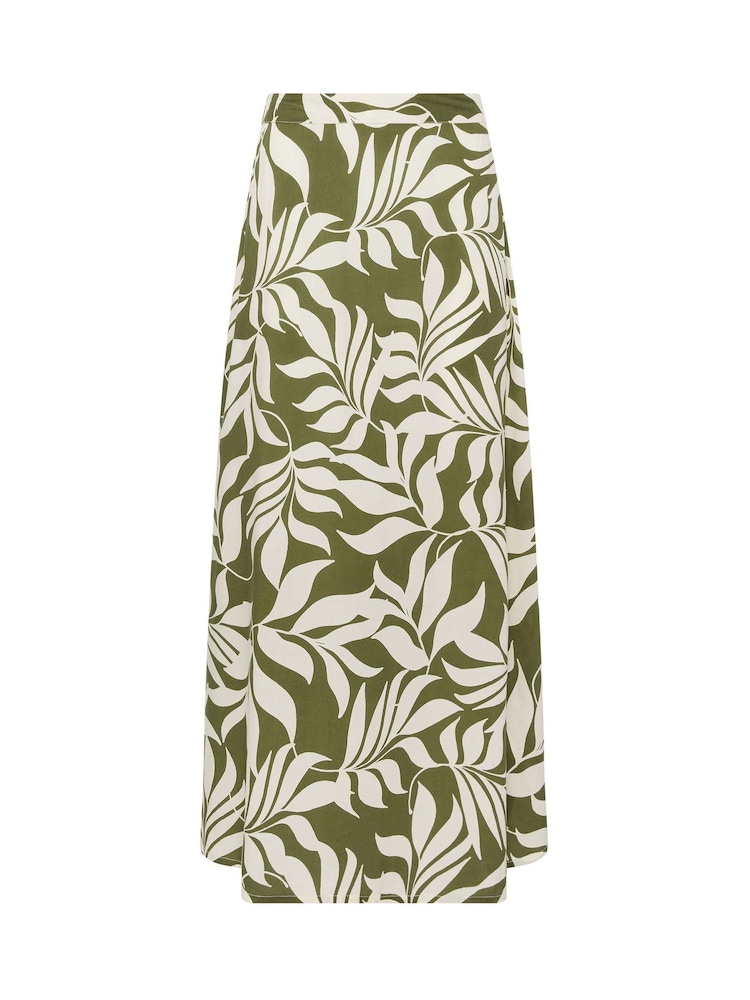 M&Co Green Leaf Printed Midi Skirt - Image 5 of 5 M&Co Green Leaf Printed Midi Skirt - Image 5 of 5