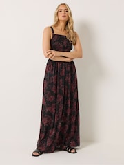 Long Tall Sally Black Shirred Maxi Dress - Image 2 of 6